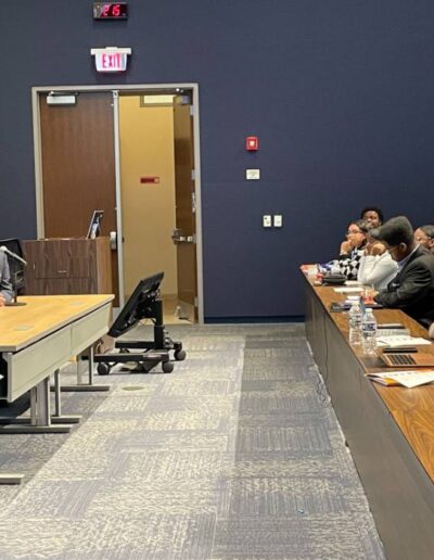 Nemphos speaking to students at Morgan State University image on Nemphos Braue's website