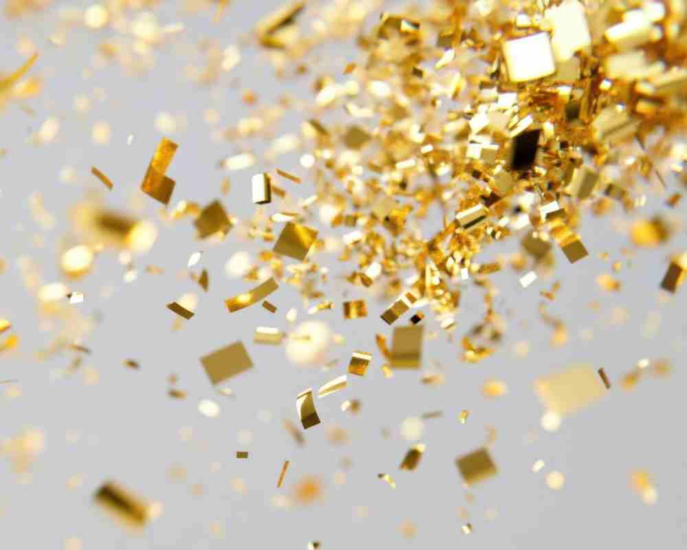 gold confetti